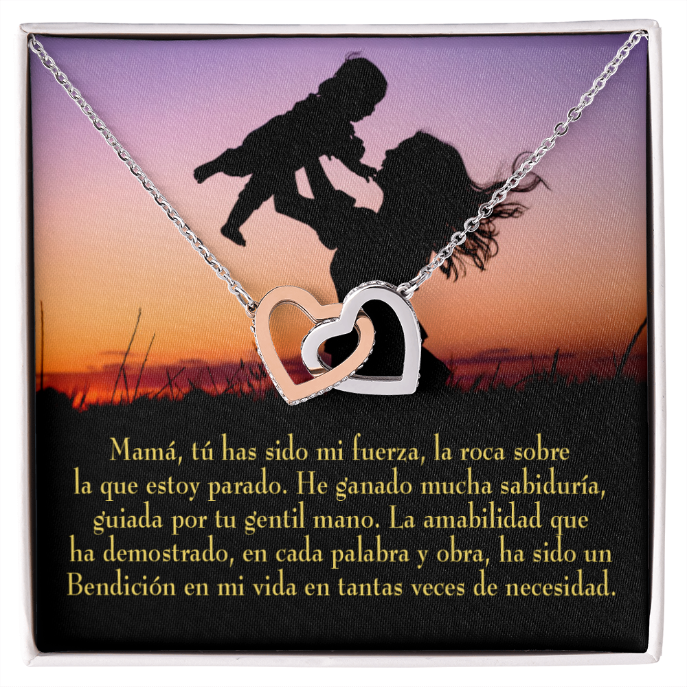 To Mom Message to Mom Spanish Inseparable Necklace-Express Your Love Gifts