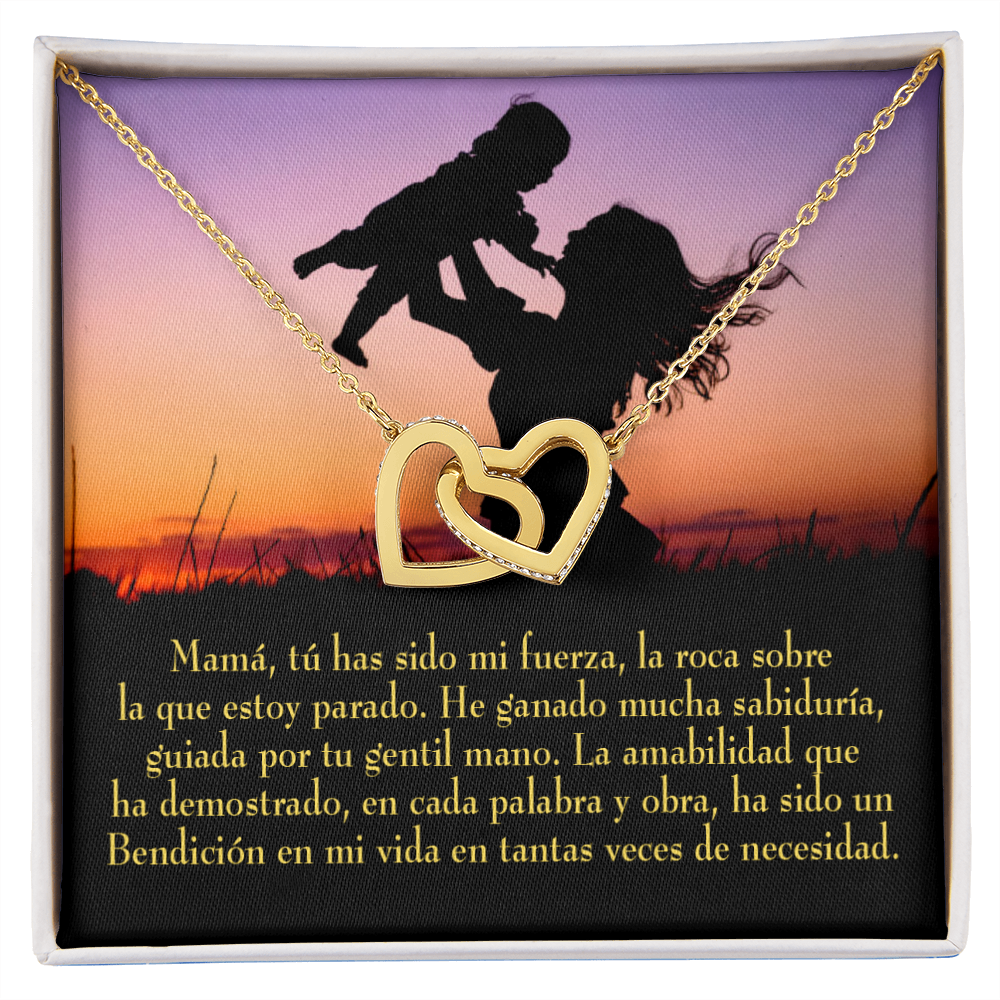 To Mom Message to Mom Spanish Inseparable Necklace-Express Your Love Gifts