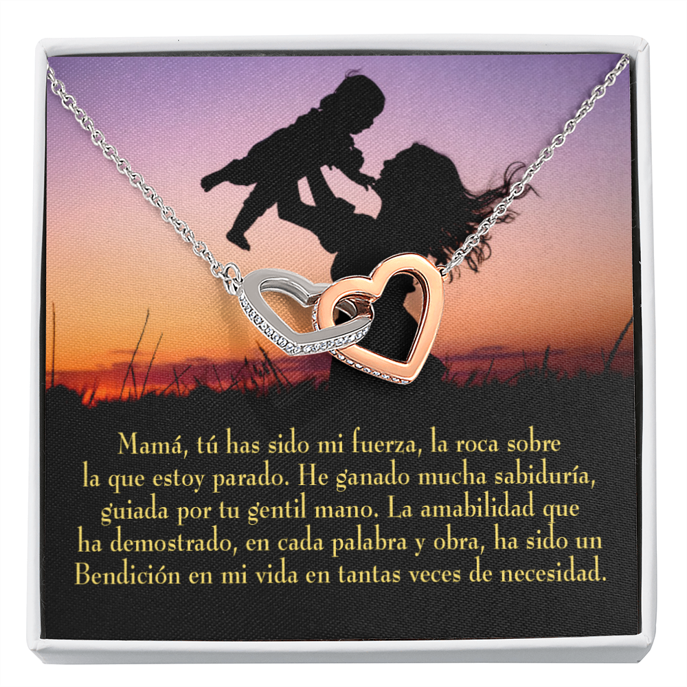 To Mom Message to Mom Spanish Inseparable Necklace-Express Your Love Gifts