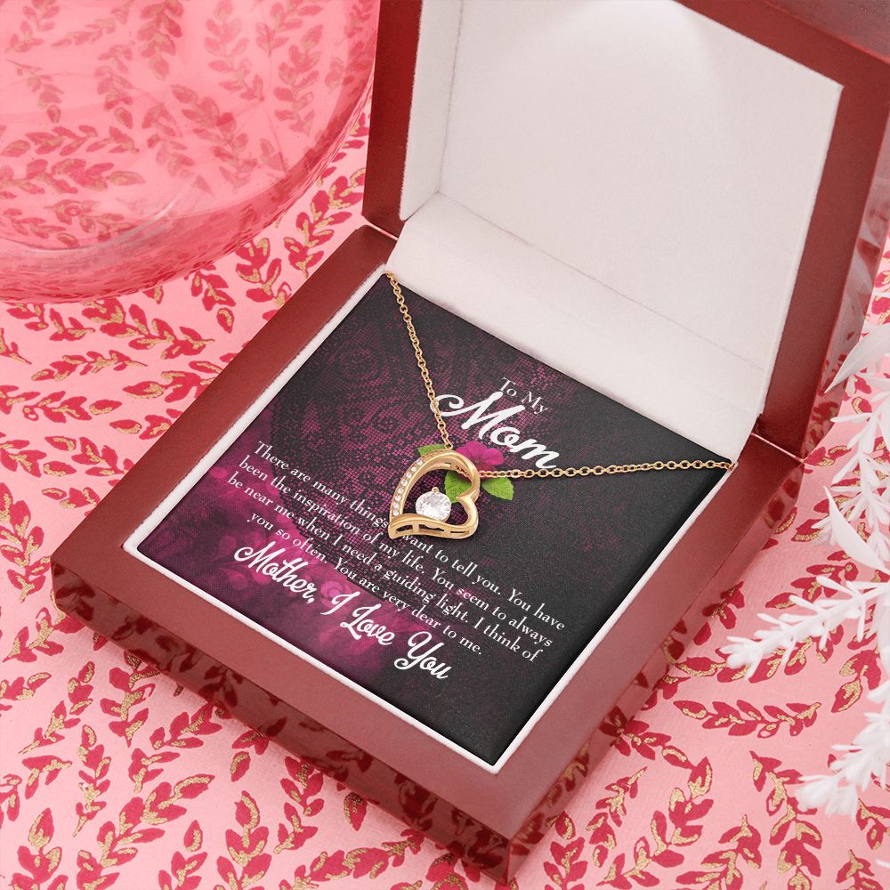 To Mom Message to Mother Forever Necklace w Message Card-Express Your Love Gifts