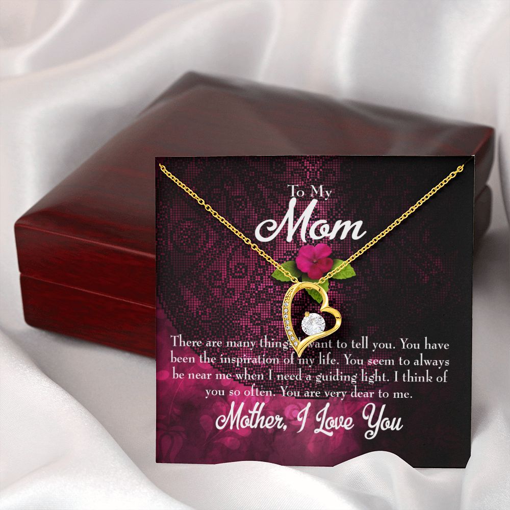 To Mom Message to Mother Forever Necklace w Message Card-Express Your Love Gifts