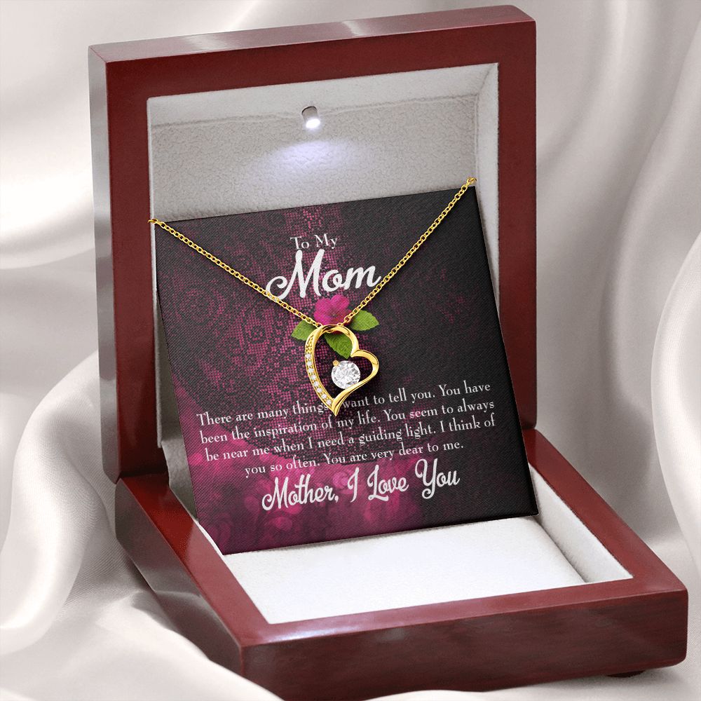 To Mom Message to Mother Forever Necklace w Message Card-Express Your Love Gifts