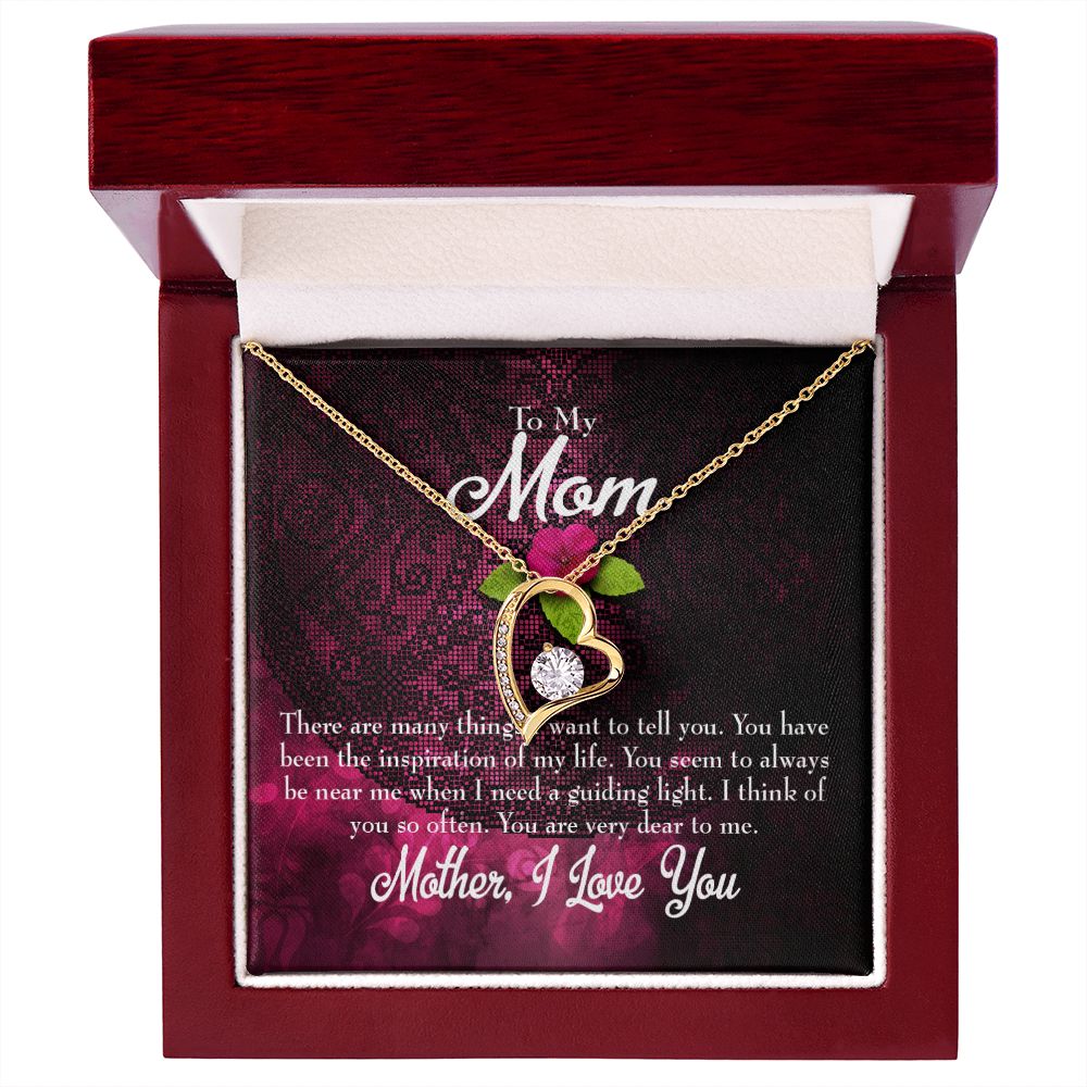 To Mom Message to Mother Forever Necklace w Message Card-Express Your Love Gifts