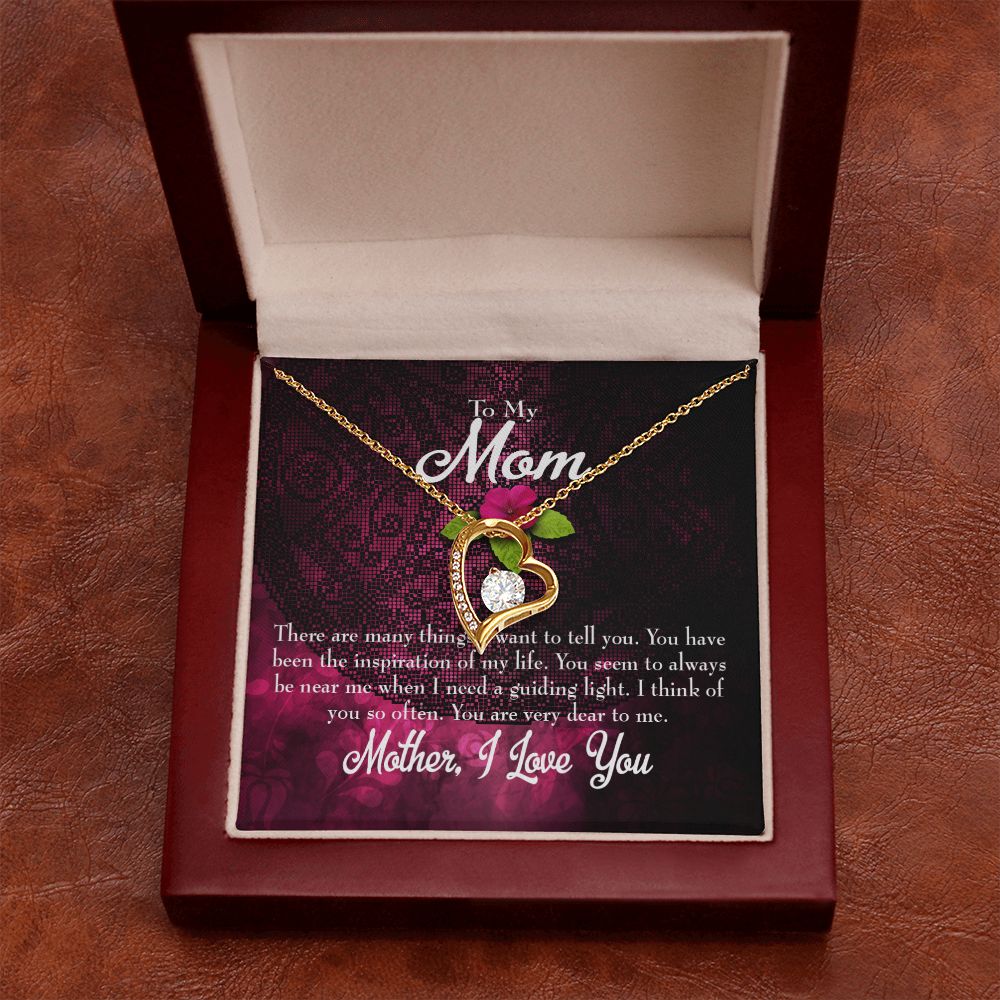 To Mom Message to Mother Forever Necklace w Message Card-Express Your Love Gifts