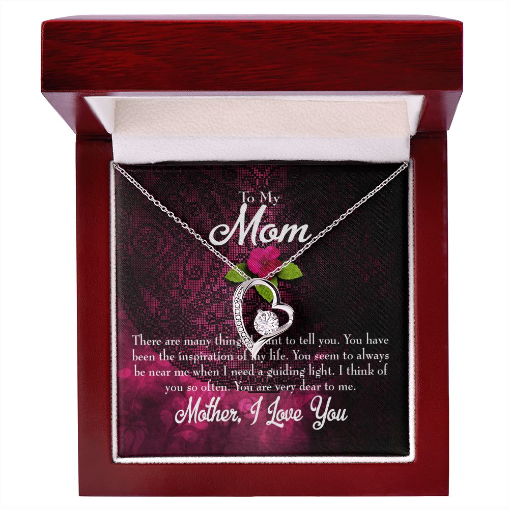 To Mom Message to Mother Forever Necklace w Message Card-Express Your Love Gifts