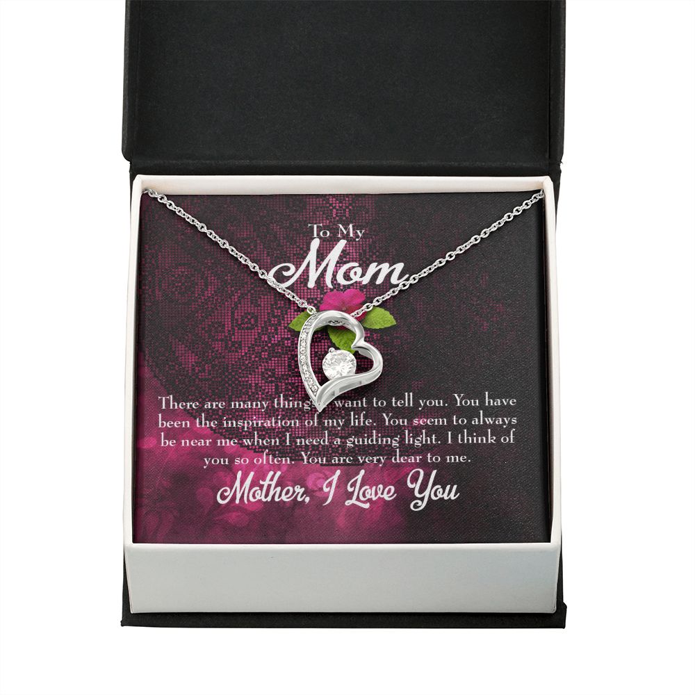 To Mom Message to Mother Forever Necklace w Message Card-Express Your Love Gifts