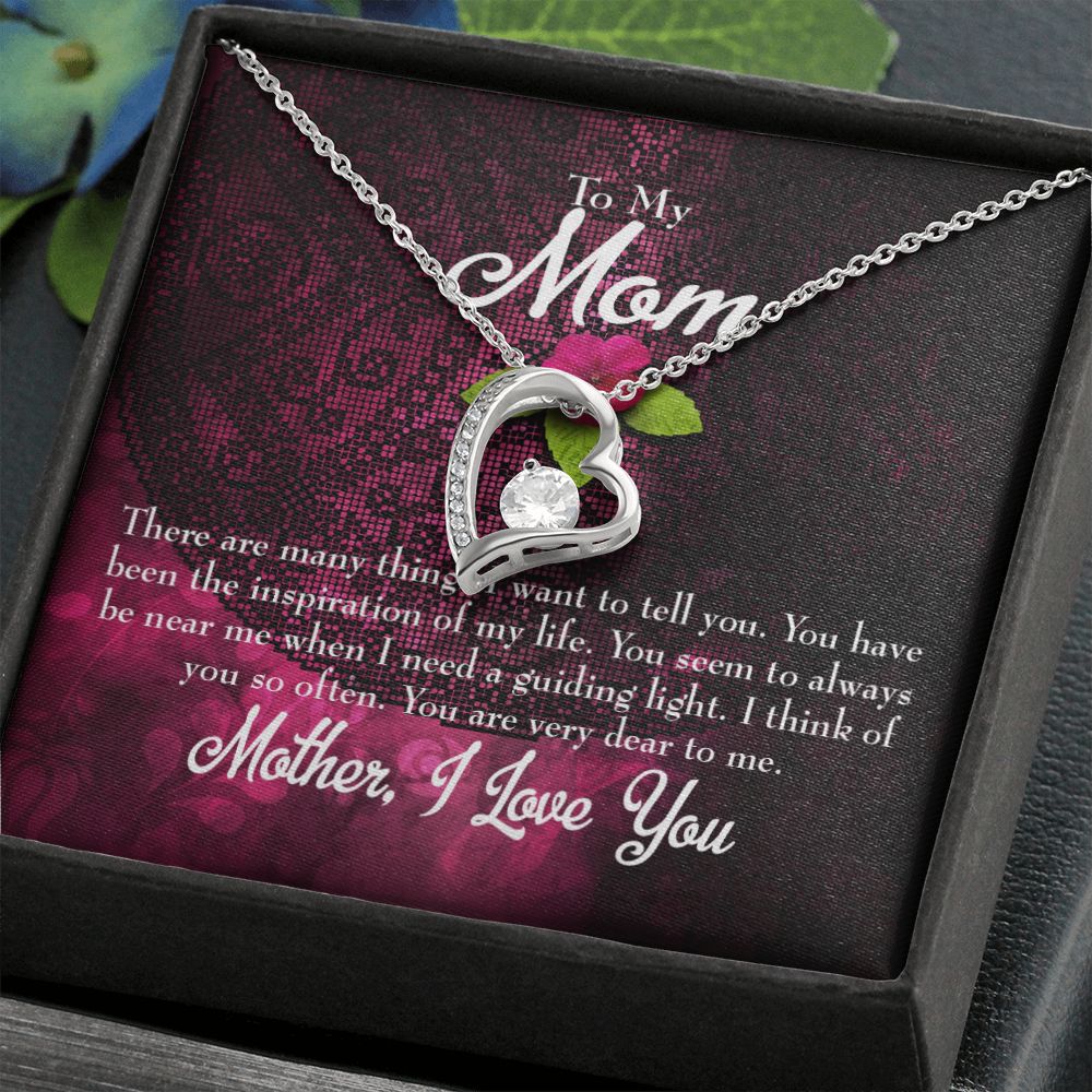 To Mom Message to Mother Forever Necklace w Message Card-Express Your Love Gifts