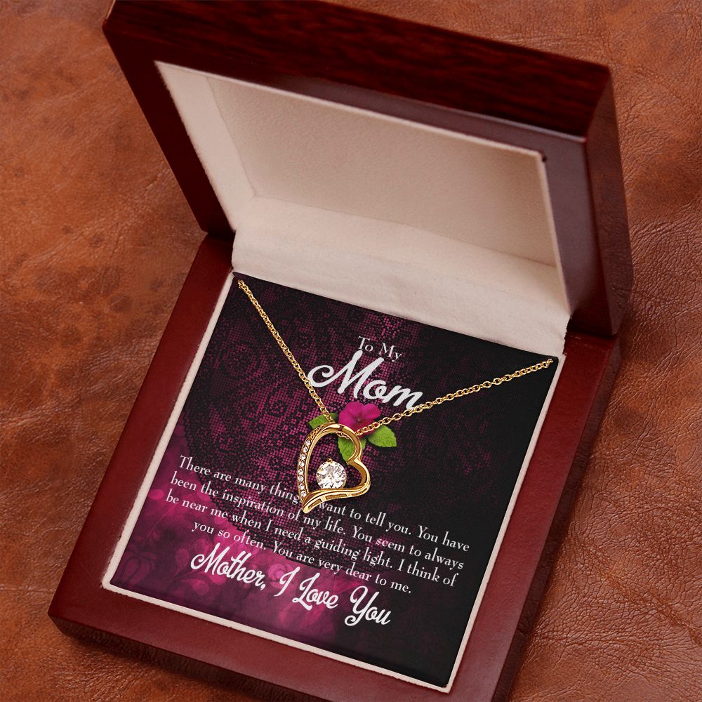 To Mom Message to Mother Forever Necklace w Message Card-Express Your Love Gifts