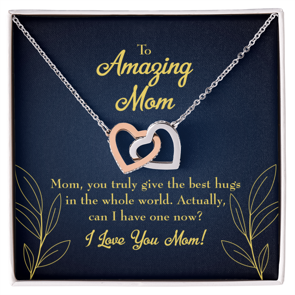 To Mom Mom Best Hug Inseparable Necklace-Express Your Love Gifts