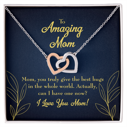 To Mom Mom's Best Hug Inseparable Necklace-Express Your Love Gifts