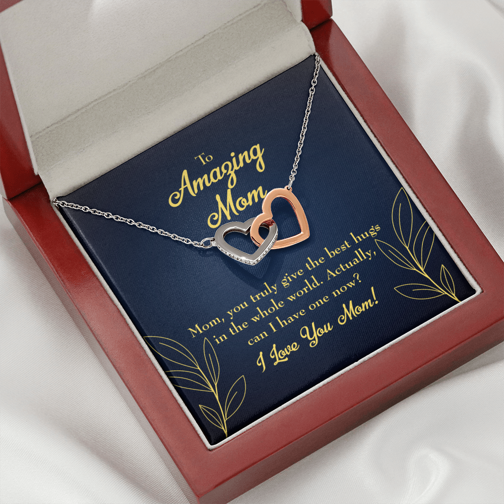 To Mom Mom's Best Hug Inseparable Necklace-Express Your Love Gifts