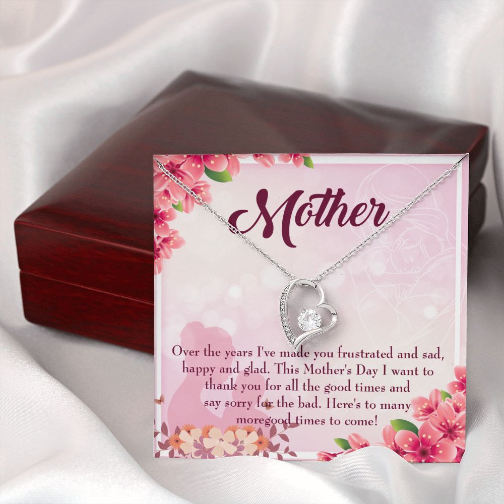 To Mom More Good Times Forever Necklace w Message Card-Express Your Love Gifts