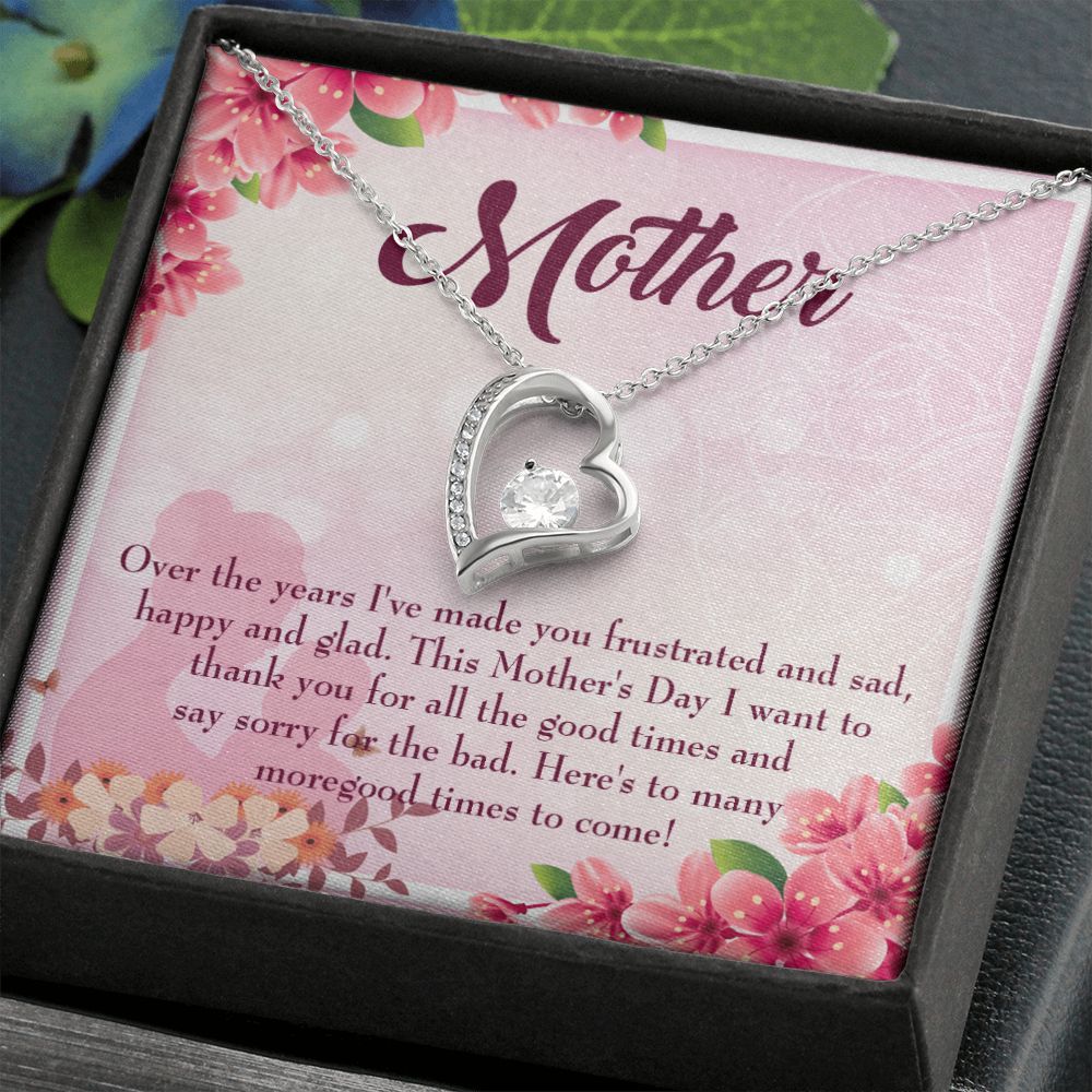 To Mom More Good Times Forever Necklace w Message Card-Express Your Love Gifts