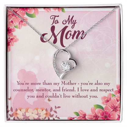 To Mom More Than Mother Forever Necklace w Message Card-Express Your Love Gifts