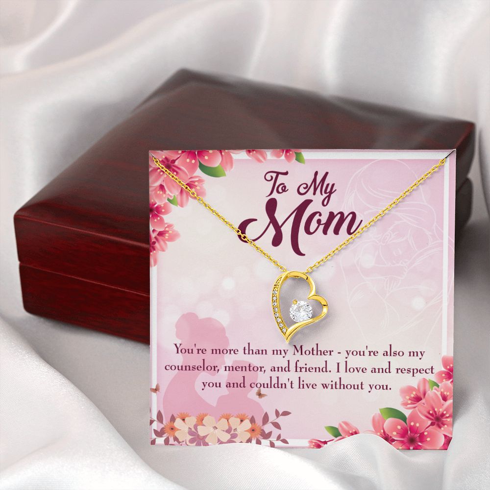 To Mom More Than Mother Forever Necklace w Message Card-Express Your Love Gifts