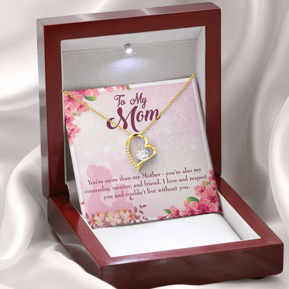 To Mom More Than Mother Forever Necklace w Message Card-Express Your Love Gifts