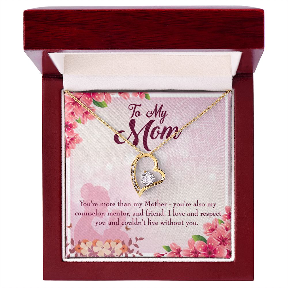 To Mom More Than Mother Forever Necklace w Message Card-Express Your Love Gifts