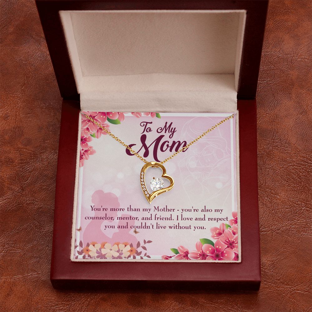 To Mom More Than Mother Forever Necklace w Message Card-Express Your Love Gifts