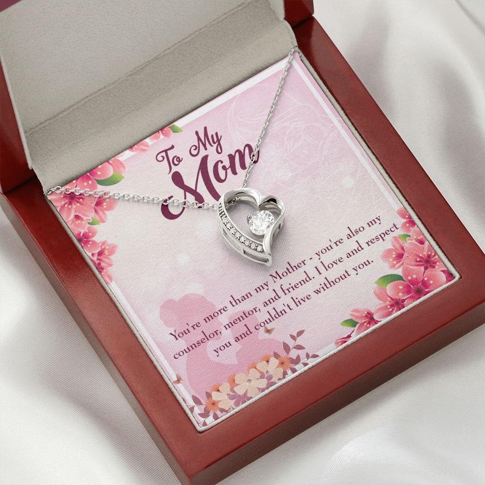 To Mom More Than Mother Forever Necklace w Message Card-Express Your Love Gifts