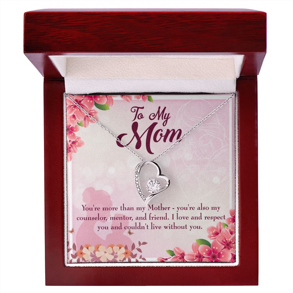 To Mom More Than Mother Forever Necklace w Message Card-Express Your Love Gifts