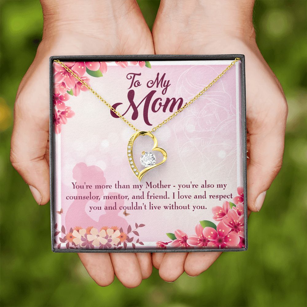 To Mom More Than Mother Forever Necklace w Message Card-Express Your Love Gifts