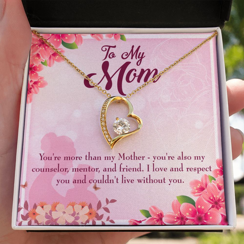 To Mom More Than Mother Forever Necklace w Message Card-Express Your Love Gifts