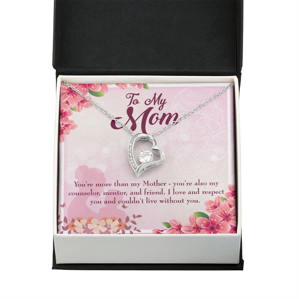 To Mom More Than Mother Forever Necklace w Message Card-Express Your Love Gifts