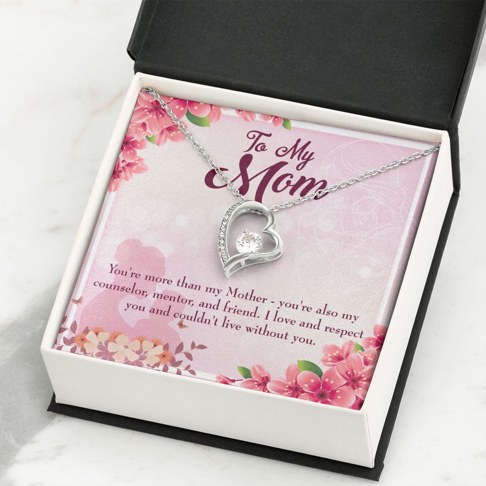 To Mom More Than Mother Forever Necklace w Message Card-Express Your Love Gifts