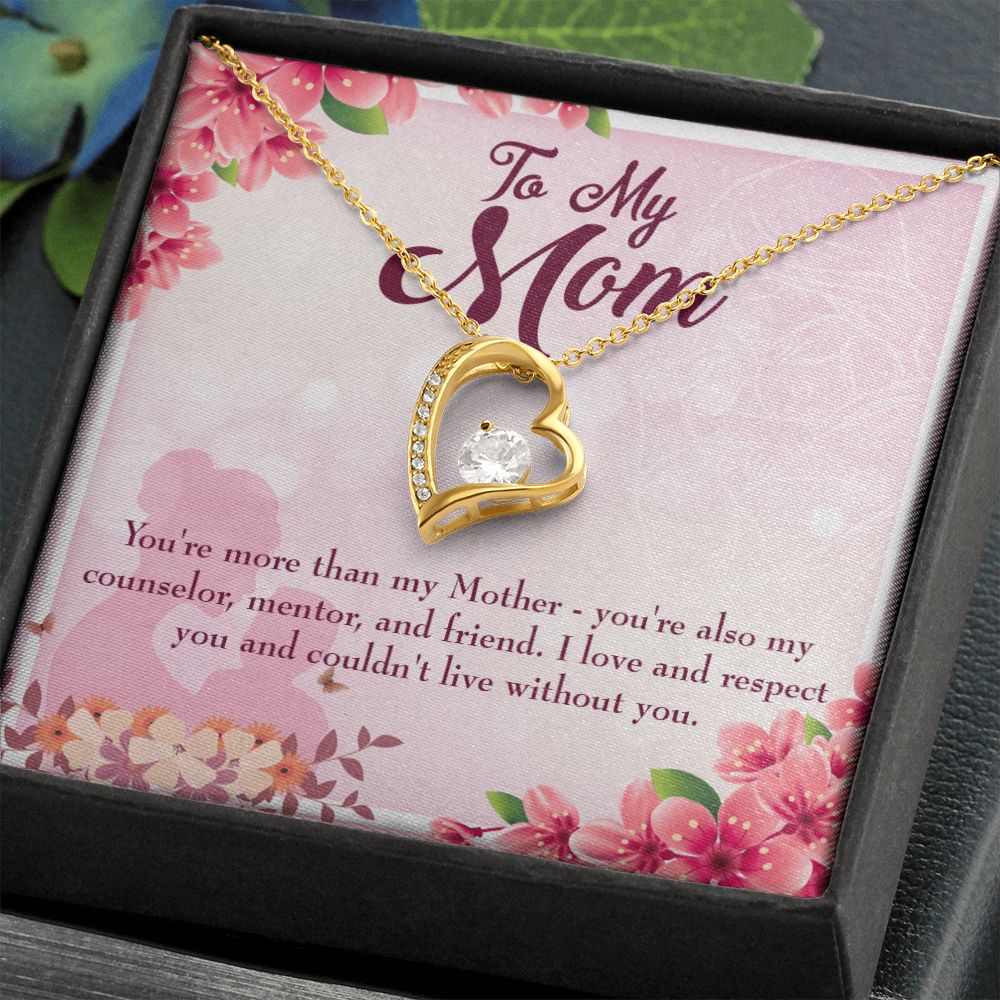 To Mom More Than Mother Forever Necklace w Message Card-Express Your Love Gifts