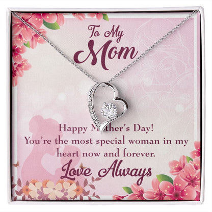 To Mom Most Special Woman Forever Necklace w Message Card-Express Your Love Gifts