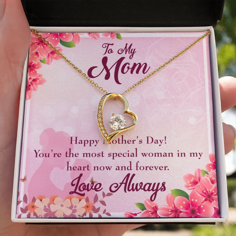 To Mom Most Special Woman Forever Necklace w Message Card-Express Your Love Gifts