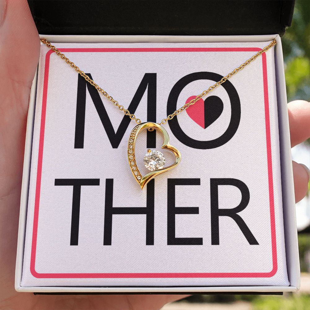 To Mom Mother Forever Necklace w Message Card-Express Your Love Gifts