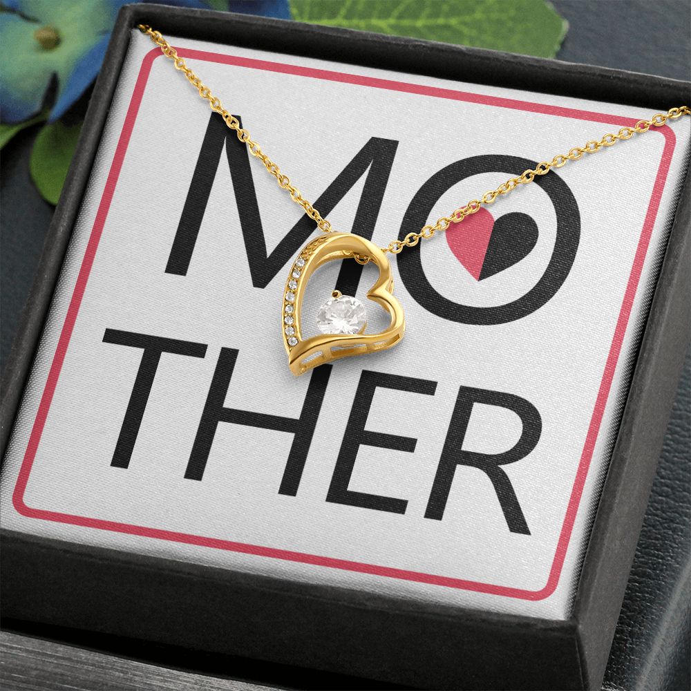 To Mom Mother Forever Necklace w Message Card-Express Your Love Gifts