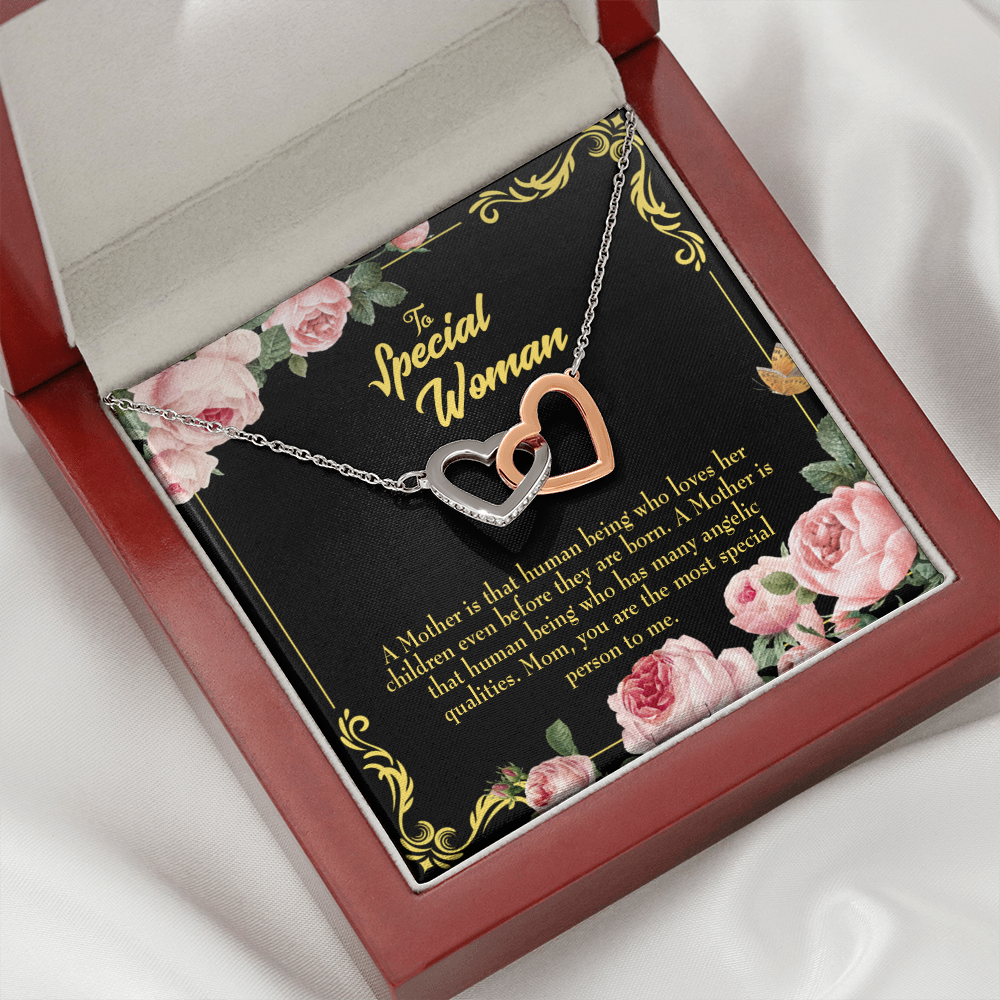 To Mom Mother is Human Inseparable Necklace-Express Your Love Gifts