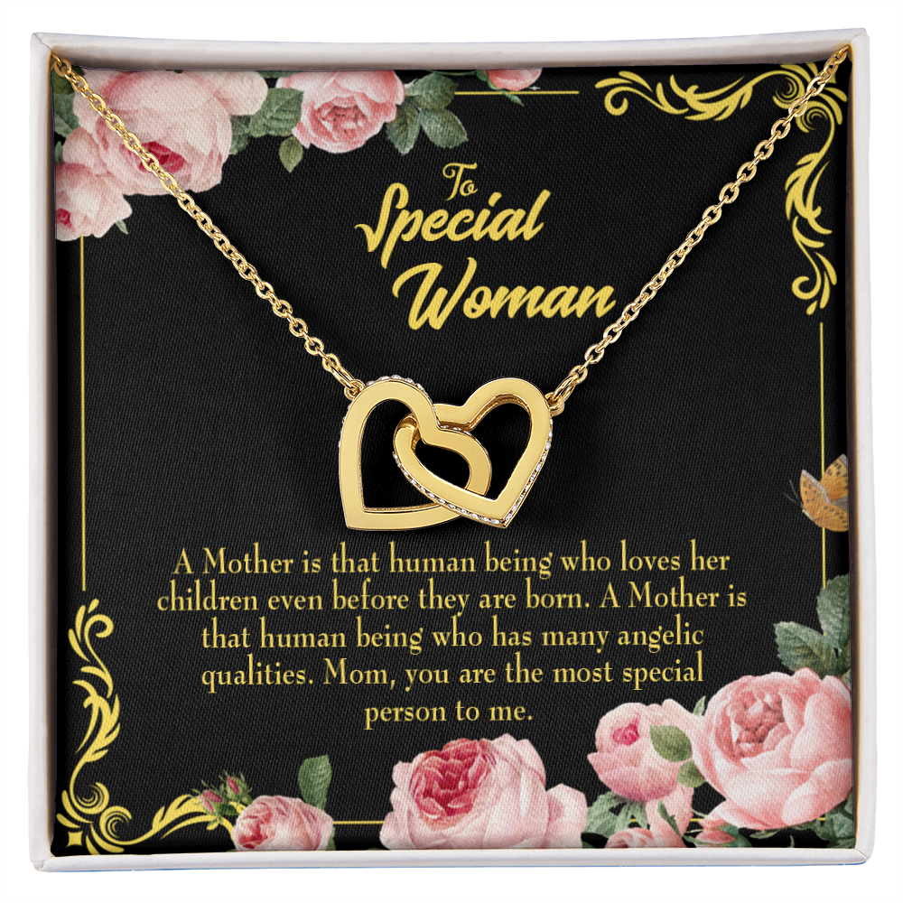 To Mom Mother is Human Inseparable Necklace-Express Your Love Gifts