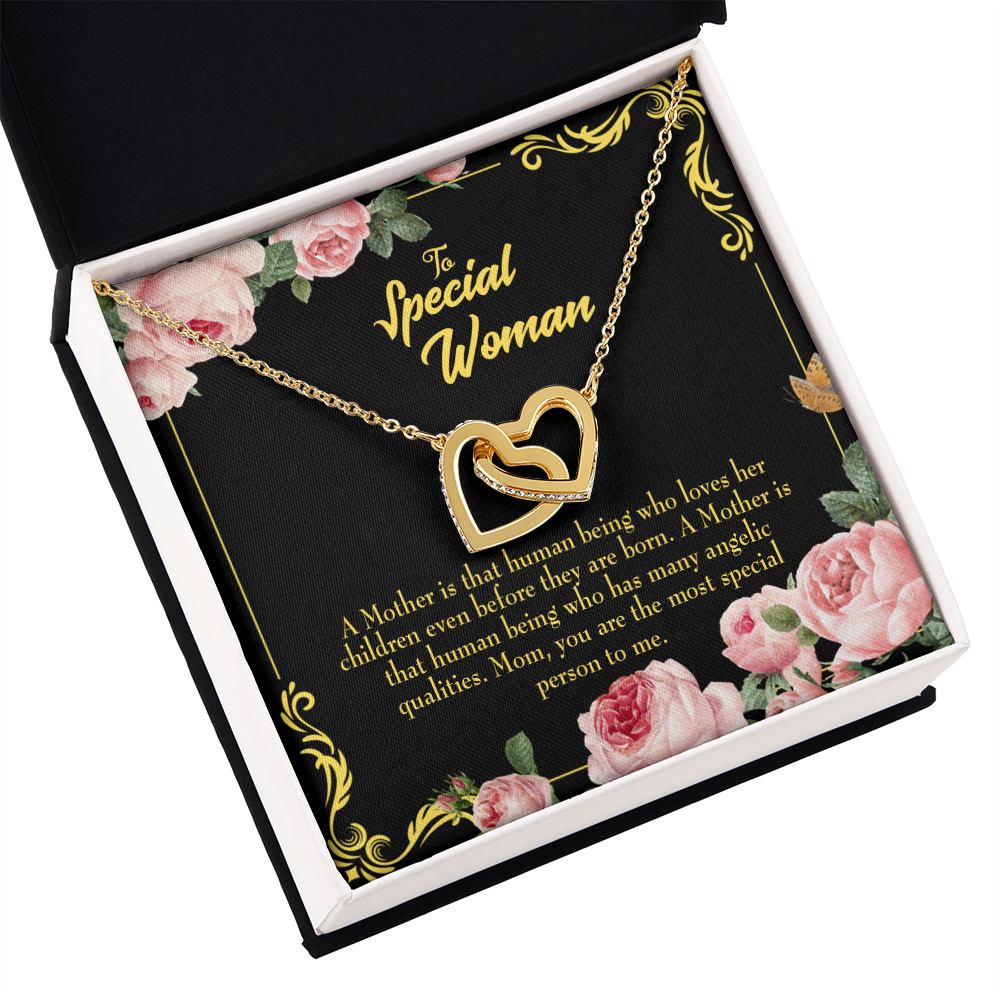 To Mom Mother is Human Inseparable Necklace-Express Your Love Gifts