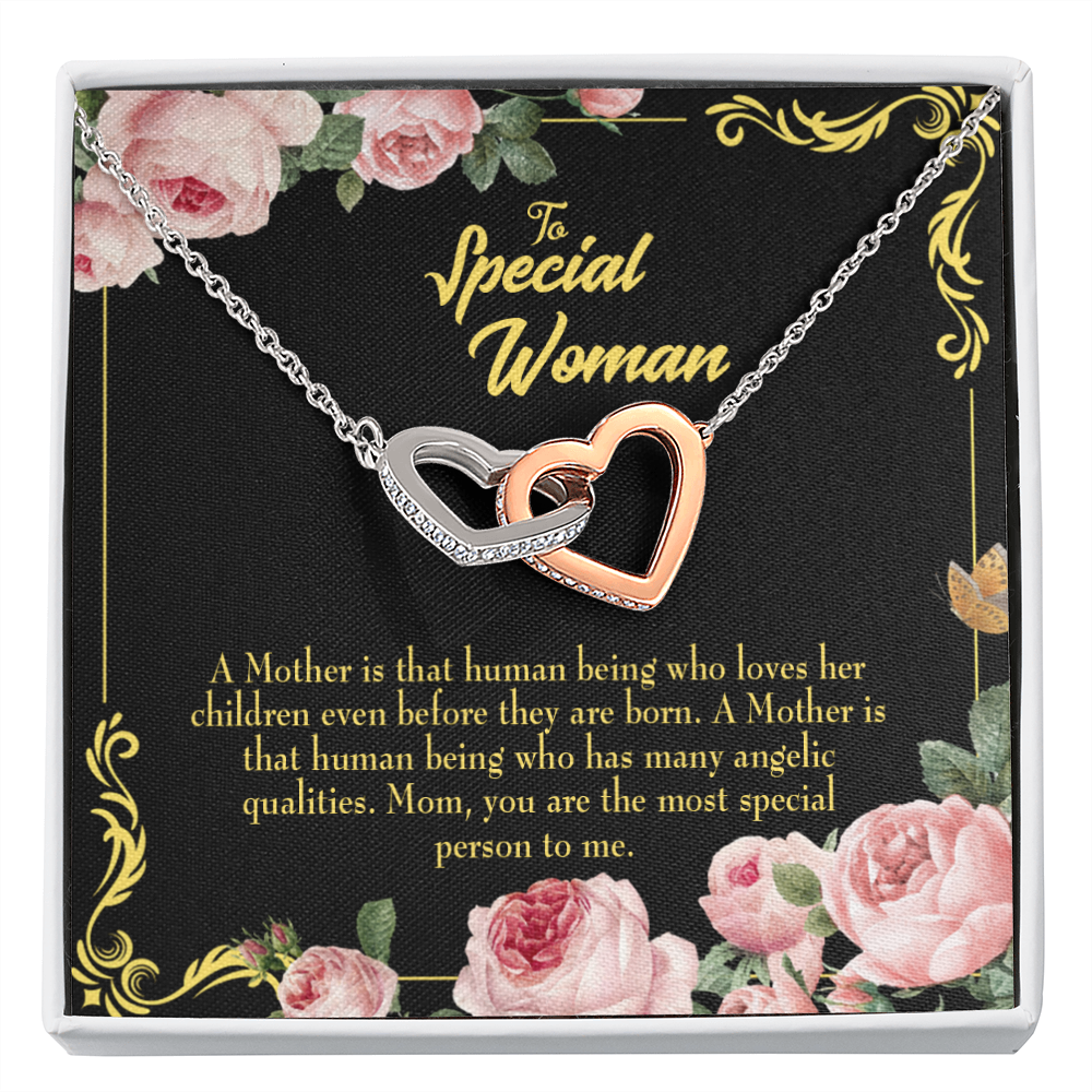 To Mom Mother is Human Inseparable Necklace-Express Your Love Gifts