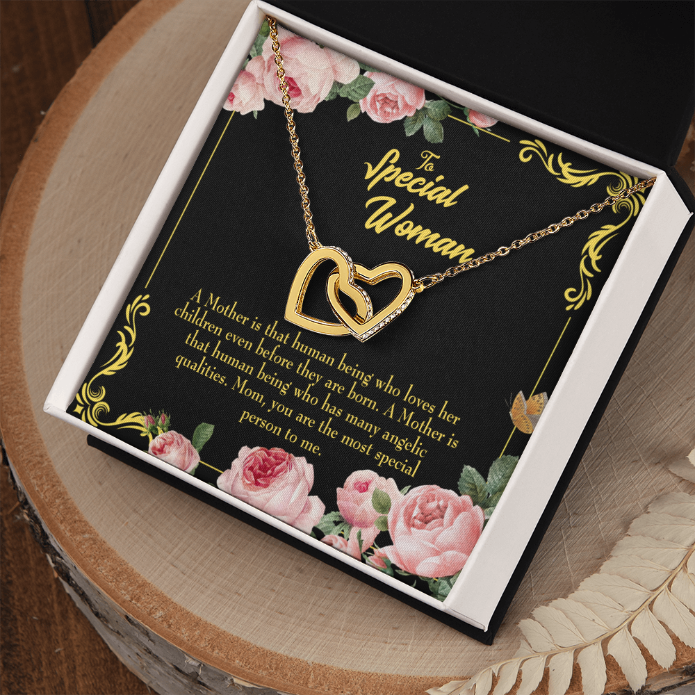 To Mom Mother is Human Inseparable Necklace-Express Your Love Gifts