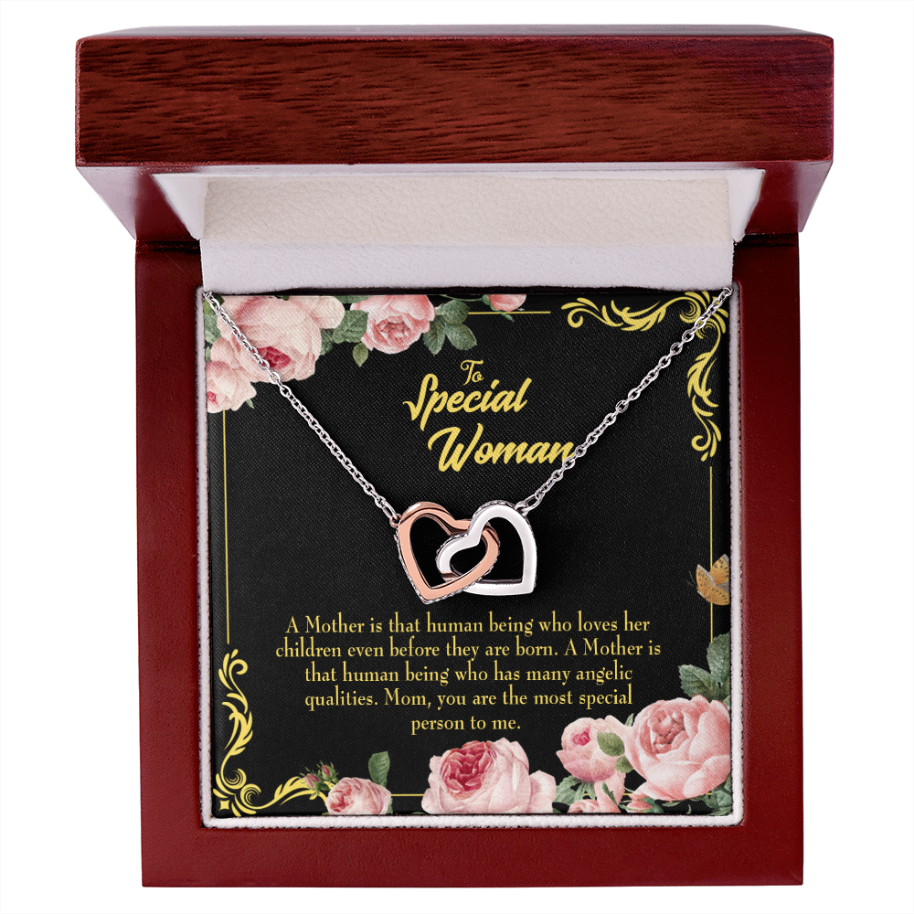 To Mom Mother is Human Inseparable Necklace-Express Your Love Gifts