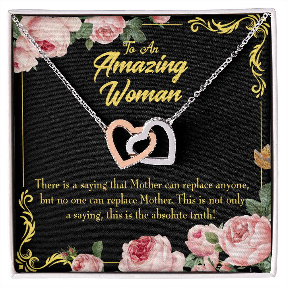 To Mom Mother is Irreplaceable Inseparable Necklace-Express Your Love Gifts