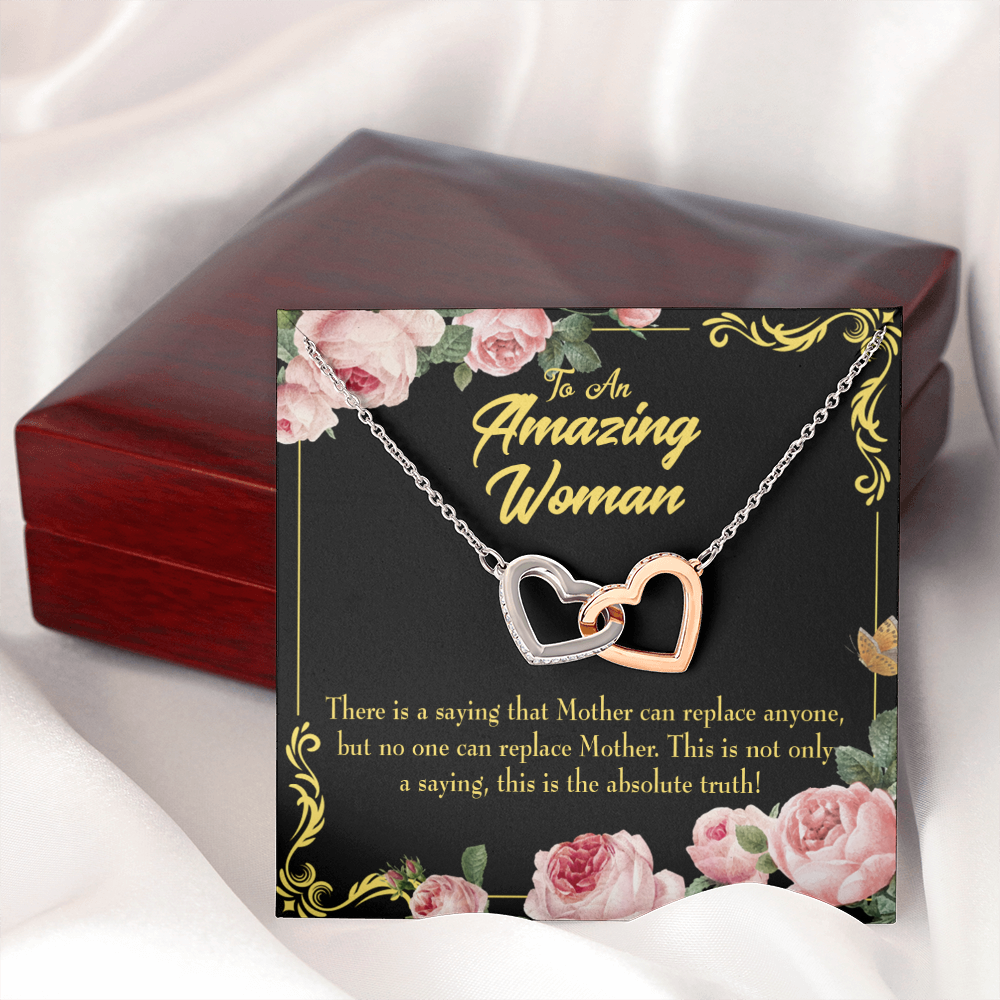 To Mom Mother is Irreplaceable Inseparable Necklace-Express Your Love Gifts