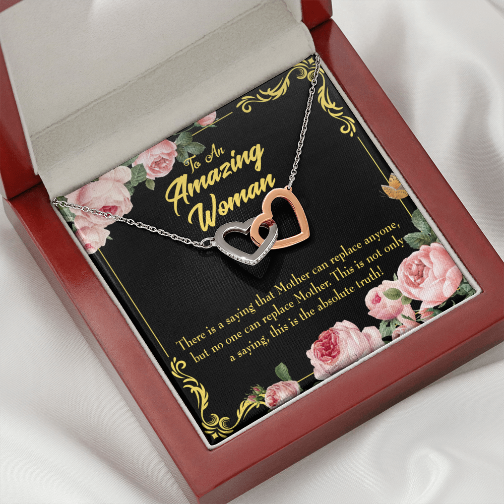 To Mom Mother is Irreplaceable Inseparable Necklace-Express Your Love Gifts