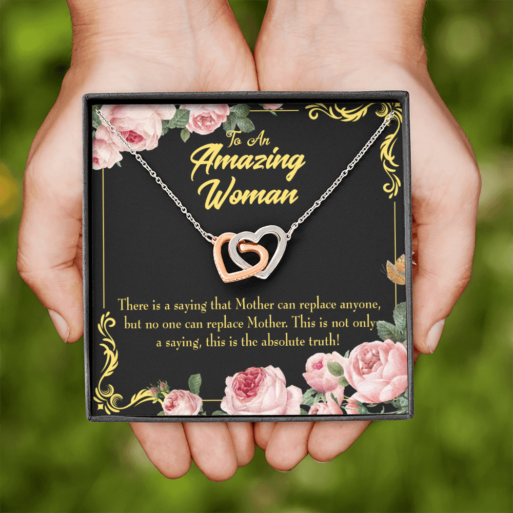 To Mom Mother is Irreplaceable Inseparable Necklace-Express Your Love Gifts