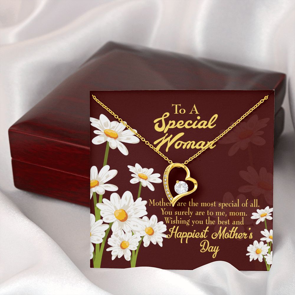 To Mom Mother Most Special Forever Necklace w Message Card-Express Your Love Gifts