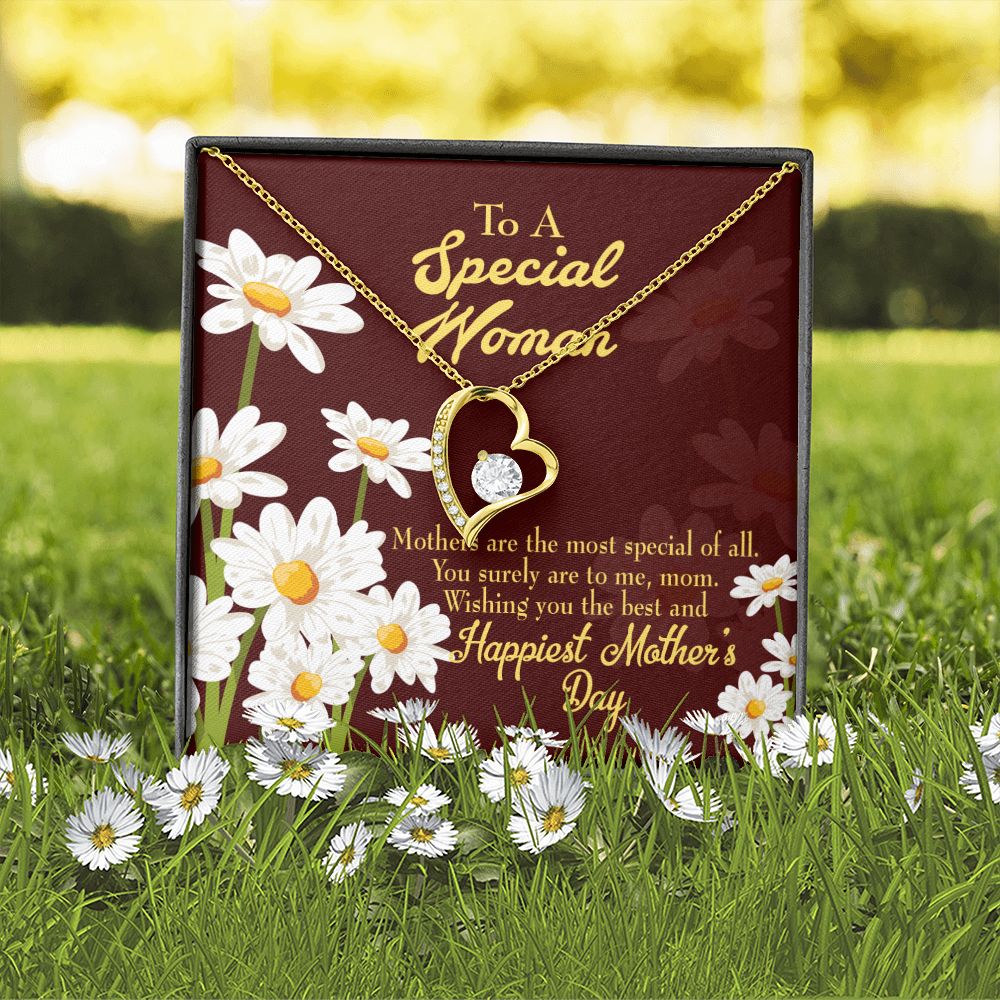 To Mom Mother Most Special Forever Necklace w Message Card-Express Your Love Gifts