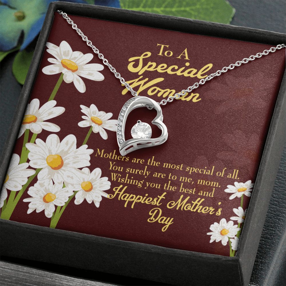 To Mom Mother Most Special Forever Necklace w Message Card-Express Your Love Gifts