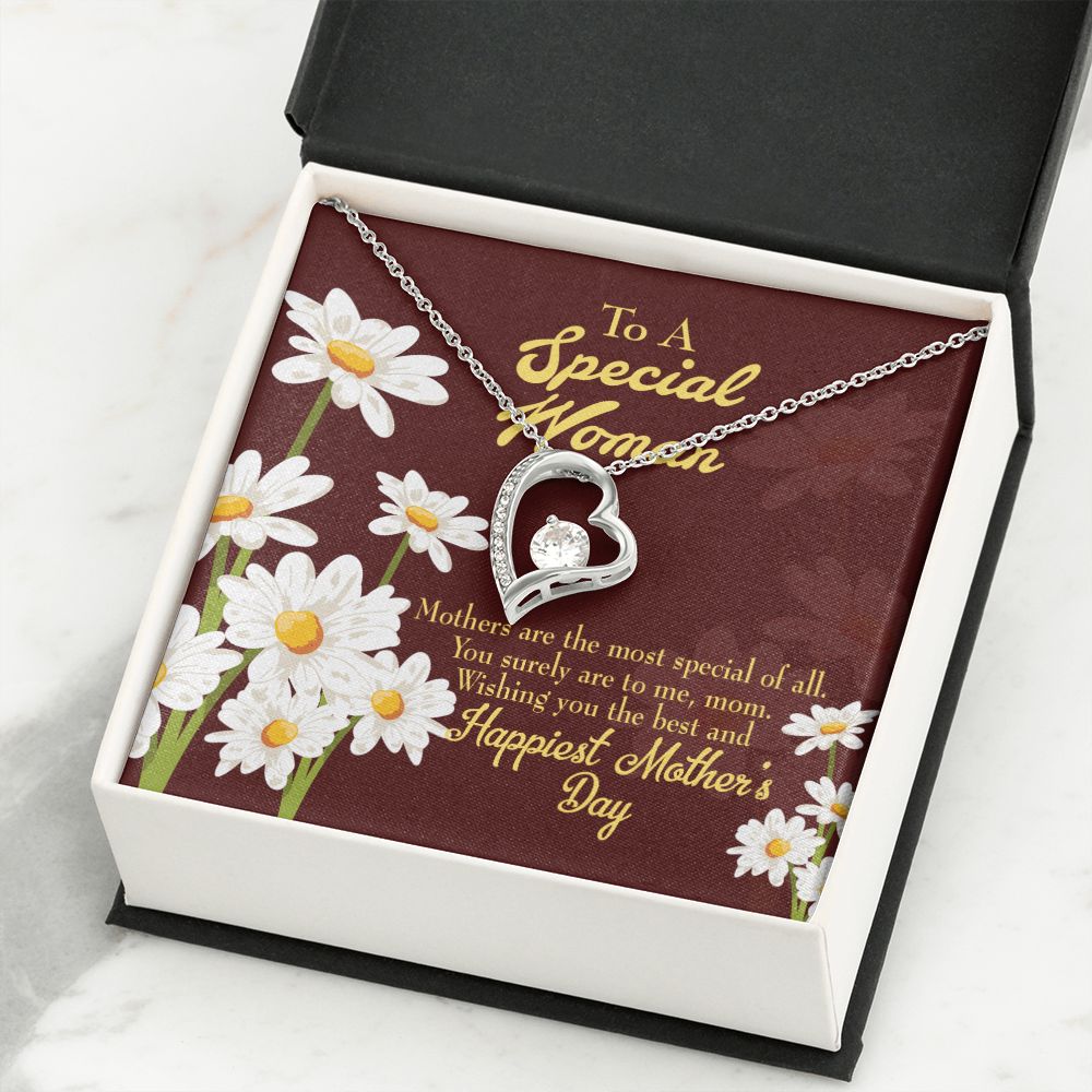 To Mom Mother Most Special Forever Necklace w Message Card-Express Your Love Gifts