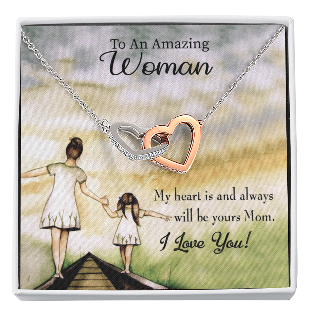 To Mom My Heart is Yours Inseparable Necklace-Express Your Love Gifts