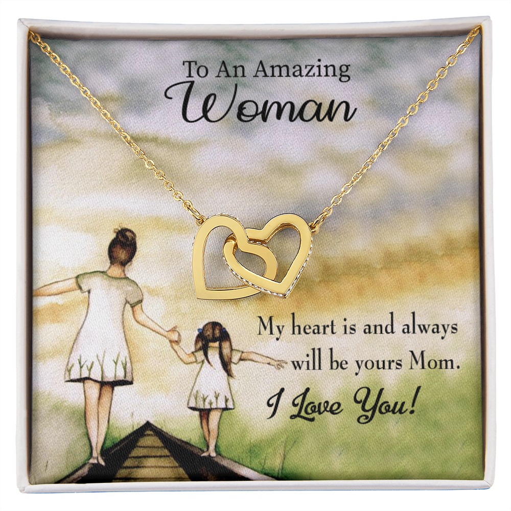 To Mom My Heart is Yours Inseparable Necklace-Express Your Love Gifts