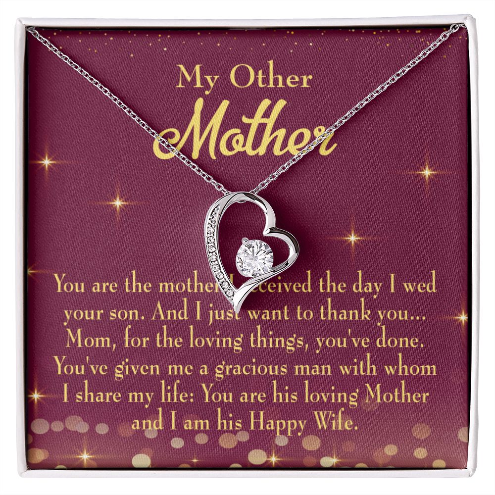 To Mom My Other Mother Forever Necklace w Message Card-Express Your Love Gifts